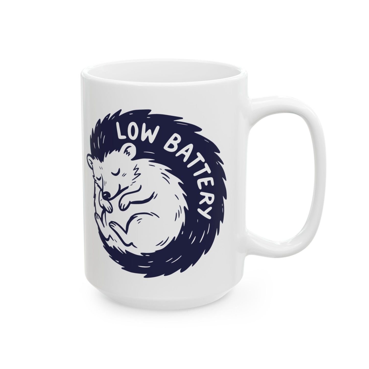 Low Battery Ceramic Mug, (11oz, 15oz)