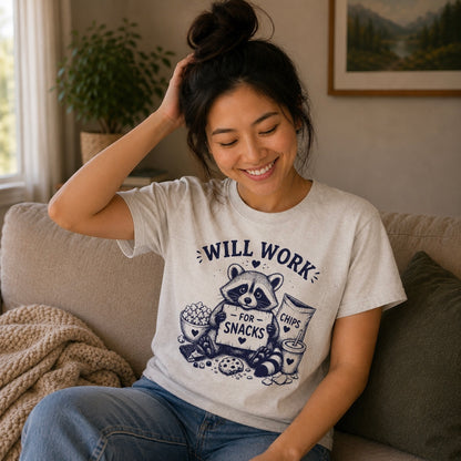 Will Work For Snacks Tee