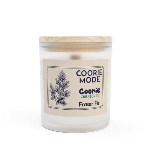 Coorie Mode - Fraser Fir Frosted Glass Candle, 11oz
