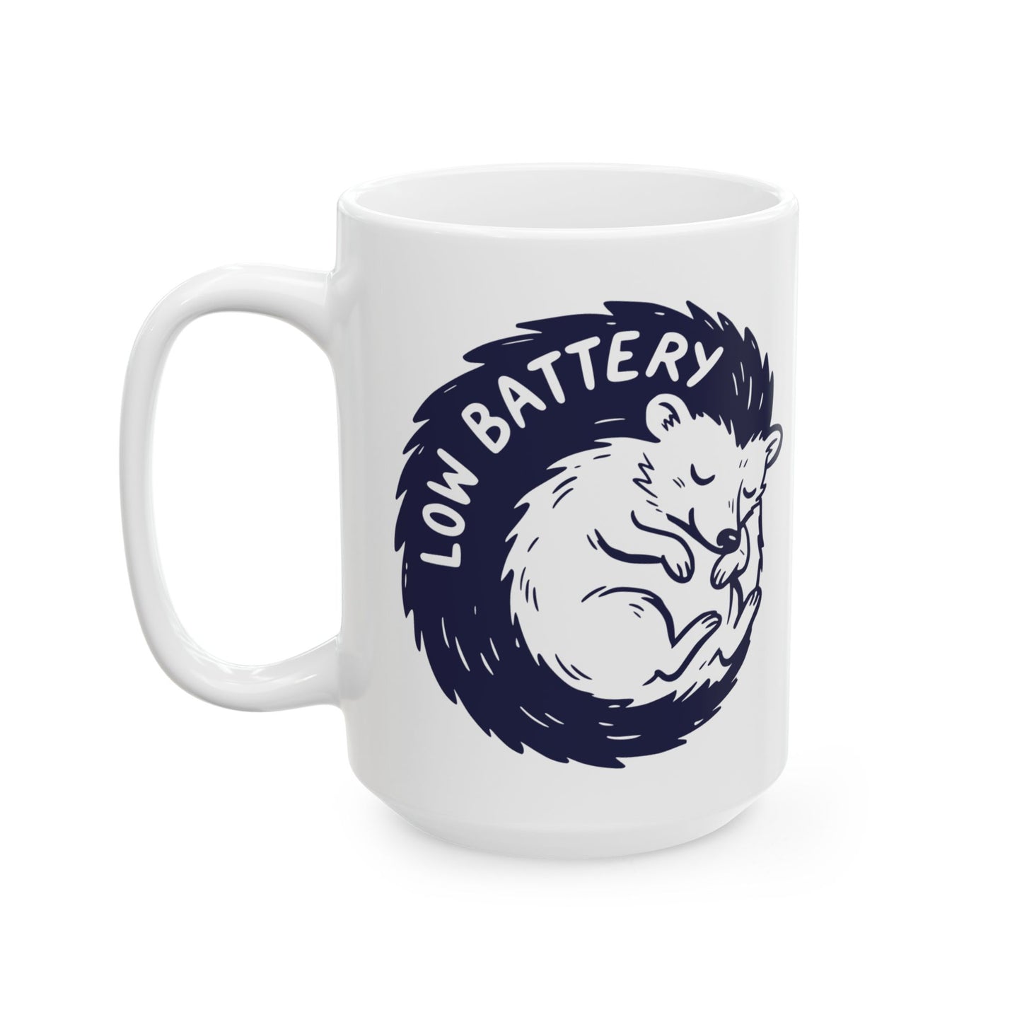 Low Battery Ceramic Mug, (11oz, 15oz)
