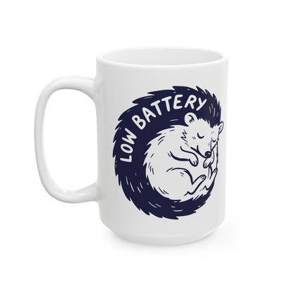 Low Battery Ceramic Mug, (11oz, 15oz)