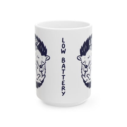 Low Battery Ceramic Mug, (11oz, 15oz)