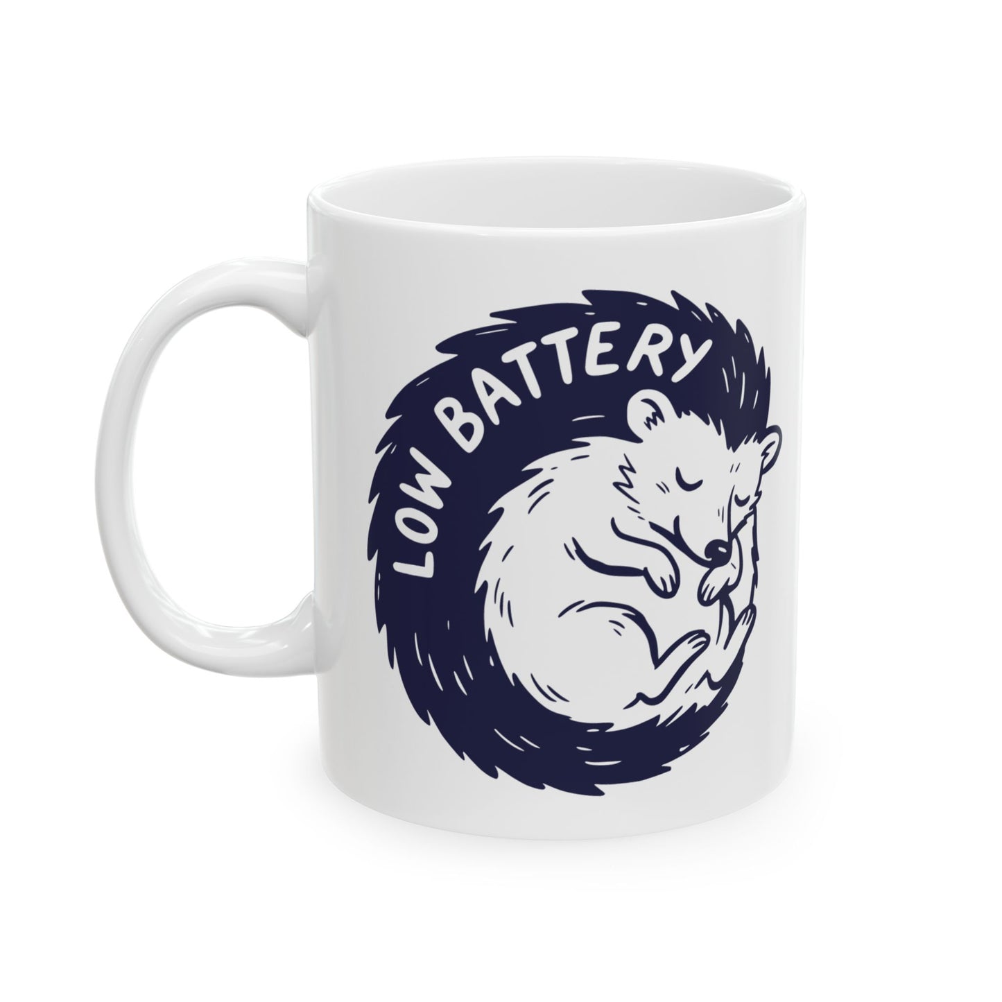 Low Battery Ceramic Mug, (11oz, 15oz)