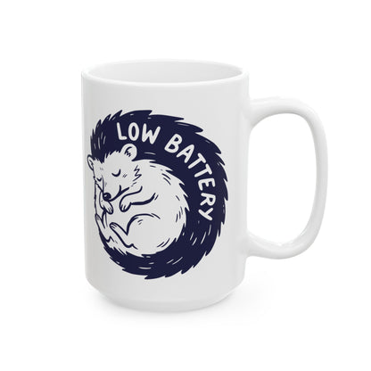 Low Battery Ceramic Mug, (11oz, 15oz)