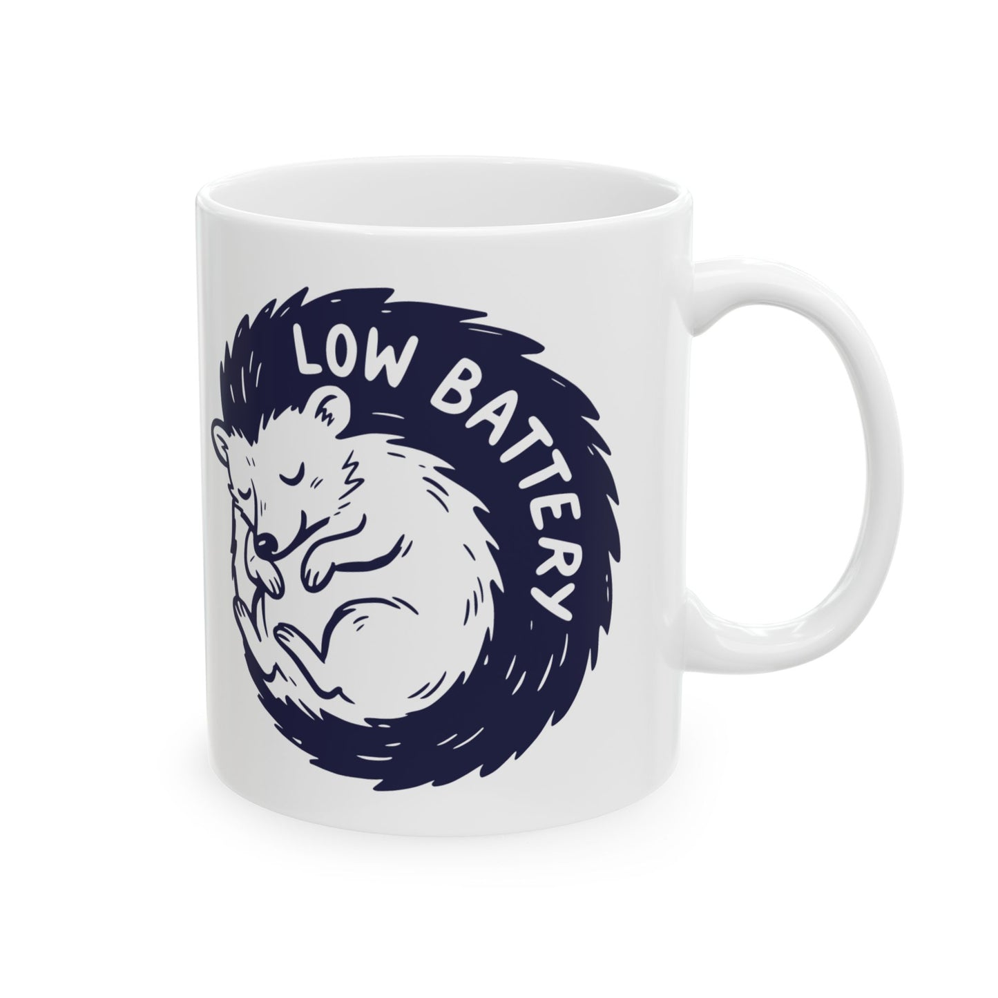 Low Battery Ceramic Mug, (11oz, 15oz)