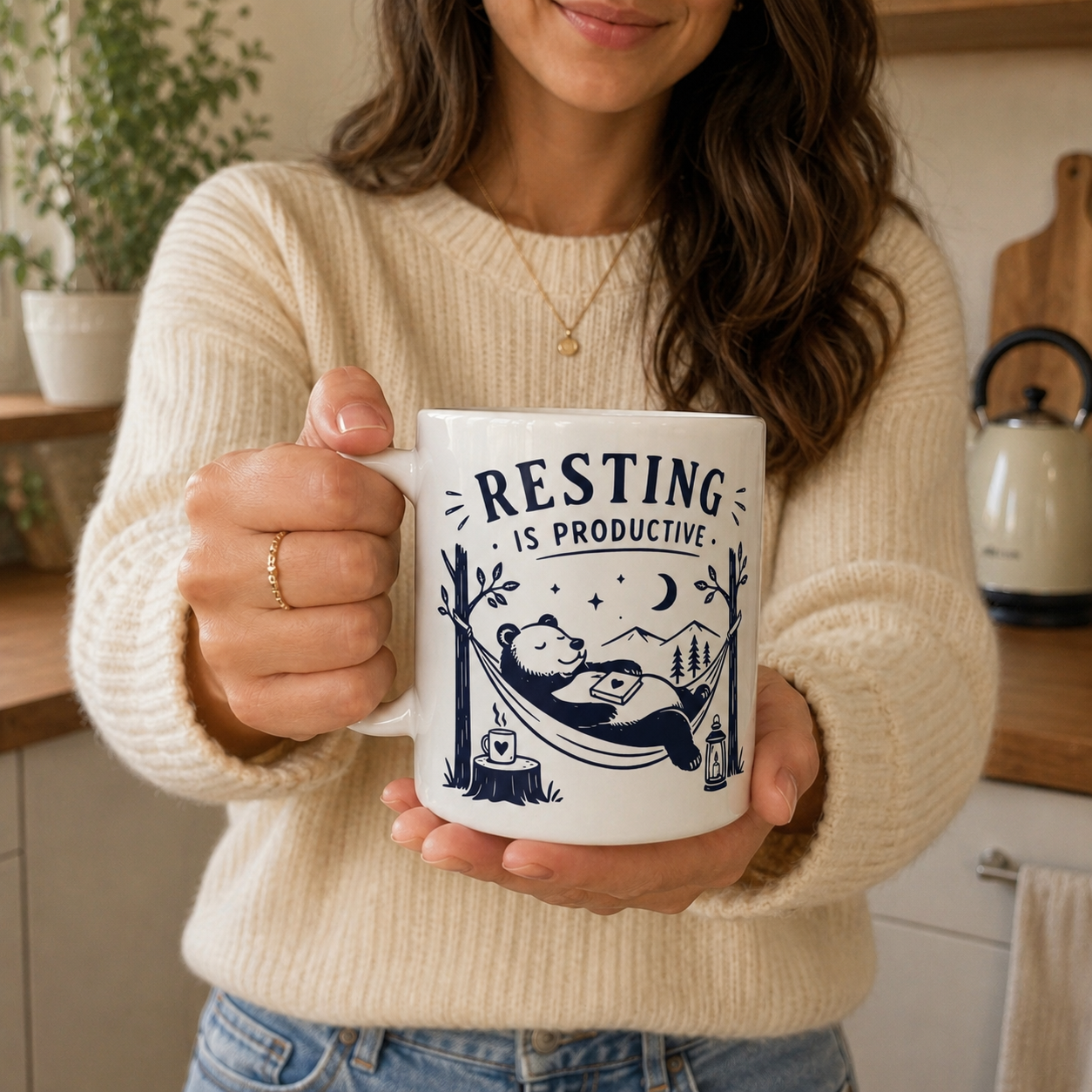 Resting Is Productive Ceramic Mug, (11oz, 15oz)