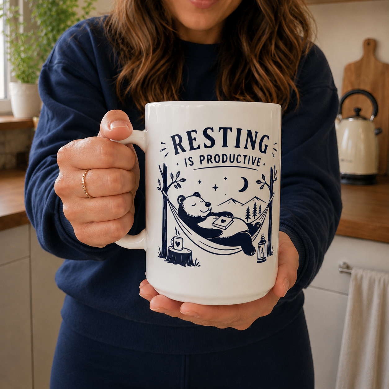 Resting Is Productive Ceramic Mug, (11oz, 15oz)