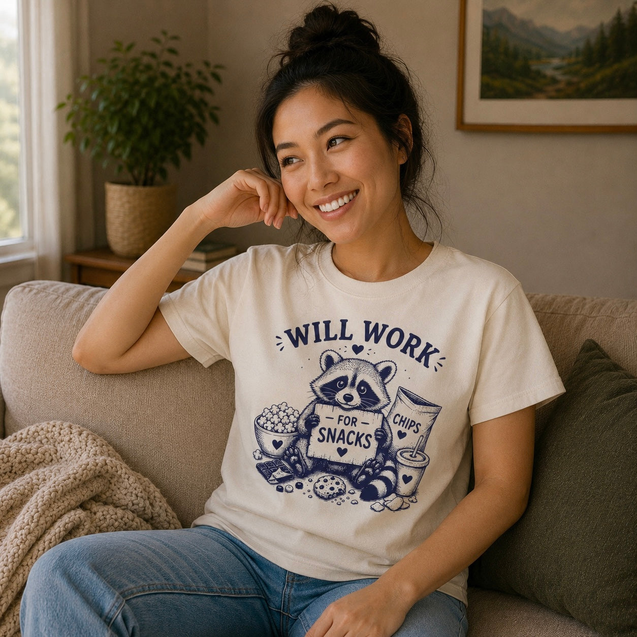 Will Work For Snacks Tee