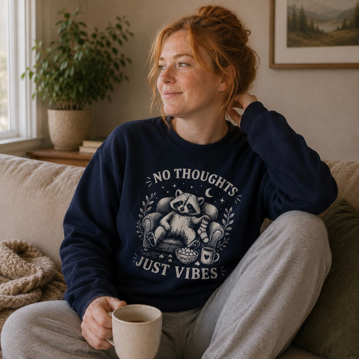 No Thoughts, Just Vibes Sweatshirt