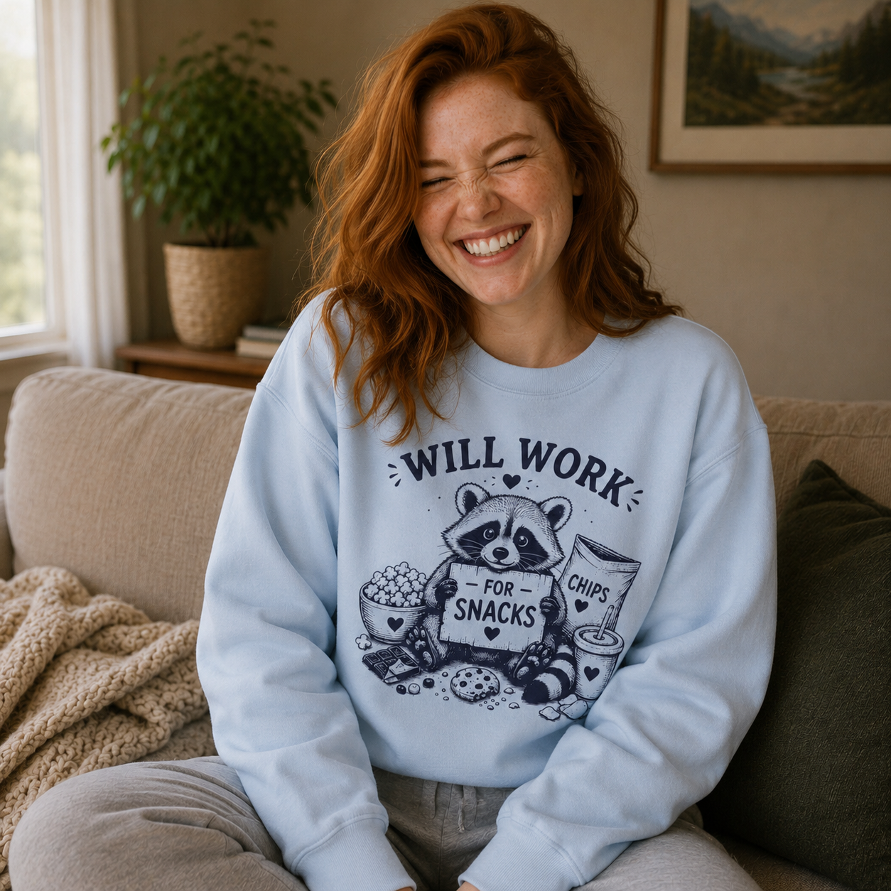 Will Work For Snacks Sweatshirt