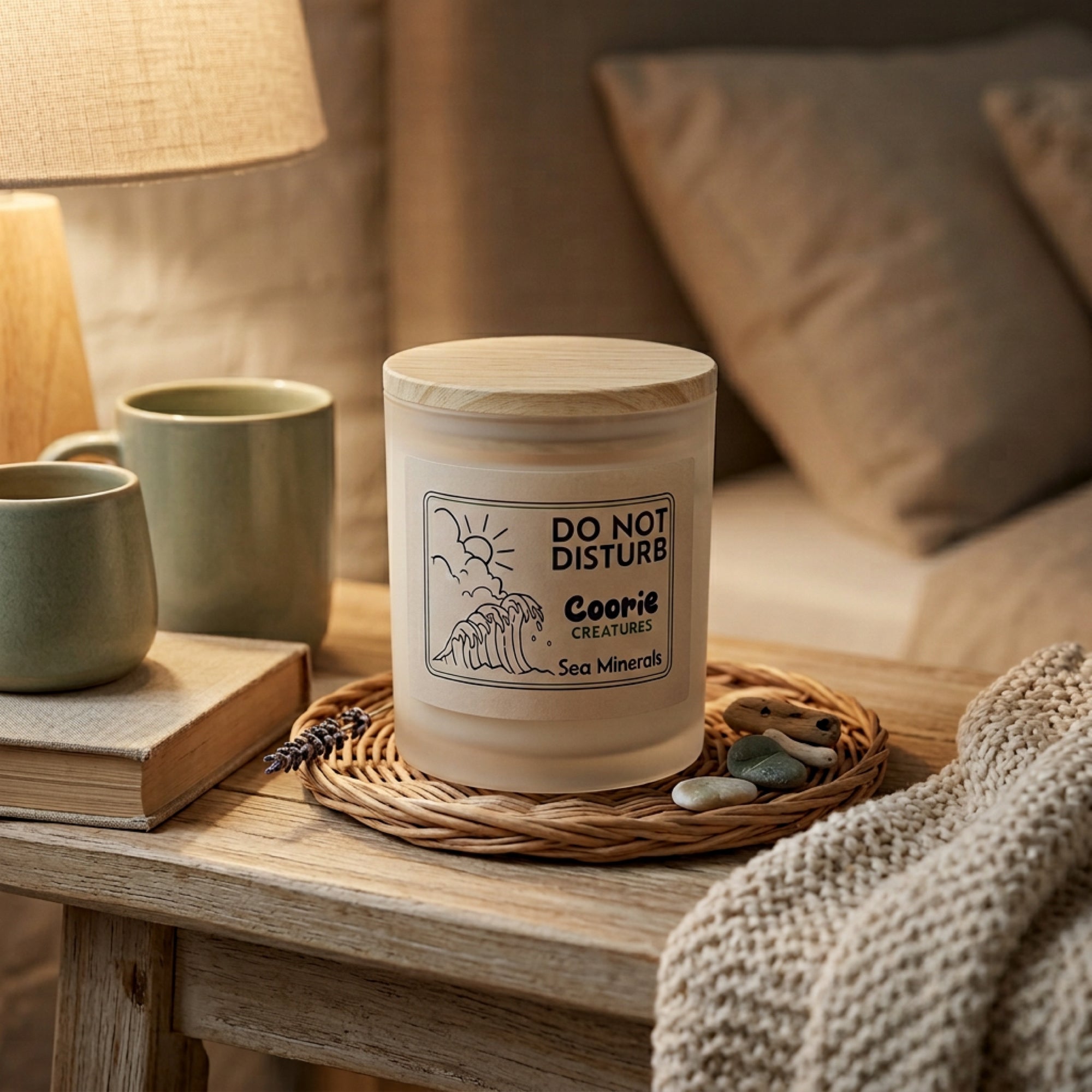 Do Not Disturb - Sea Minerals Frosted Glass Candle, 11oz